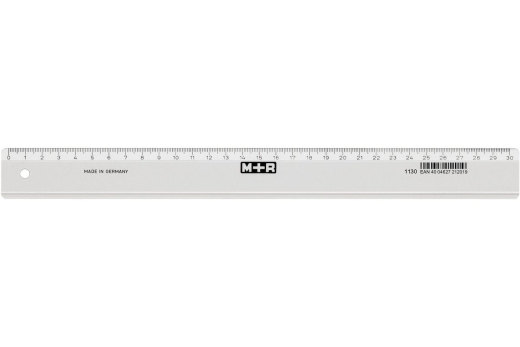 M+R Lineal schmal 30cm glasklar 1 Stück