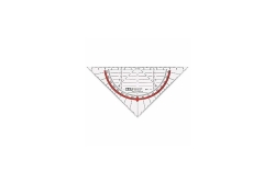 M+R Geodreieck 17cm glasklar rot hinterlegt 1 Stück