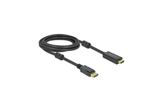 DELOCK DisplayPort 1.2 > HDMI Kabel 4K 60Hz 3m aktiv schwarz