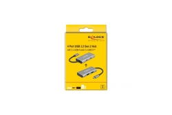 DELOCK HUB USB 3.2Gen2 Typ-C 2xTyp-A Bu 2xTyp-C Bu extern