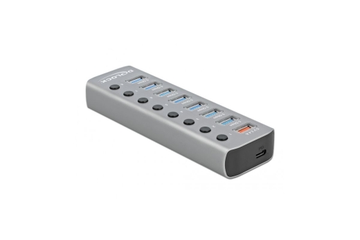 DELOCK HUB USB 3.2Gen1 7Port +Schnellladeport +USB-C PD 3.0