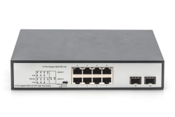 DIGITUS Switch 8-Port Gigabit 180W PoE Unmanaged schwarz
