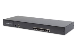 DIGITUS Konsole 19TFT,8-Port CAT5 KVM&Touchpad, Deutsch