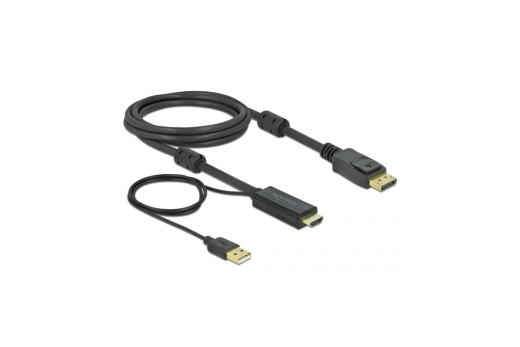 DELOCK HDMI DisplayPort Kabel St/St 4K 30Hz 2.0m