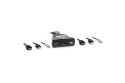 Inter-Tech KVM Switch LS-21HA HDMI, 2 Port, Kunststoff...