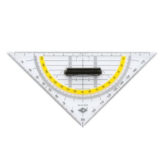 Geometrie-Dreieck mit Griff, klein 160 mm