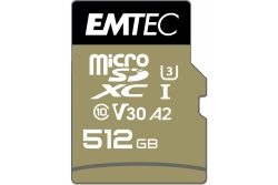 Emtec mSD 512GB UHS-I U3 V30 A2 SpeedIN Pro + Adapter