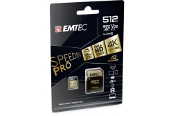 Emtec mSD 512GB UHS-I U3 V30 A2 SpeedIN Pro + Adapter