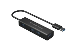CONCEPTRONIC 4-Port Hub USB-A3.0/-C Adap.->4xA3.0 o.Netz. sw