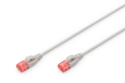 DIGITUS Patchkabel CAT 6 U/UTP Slim, 2m, grau