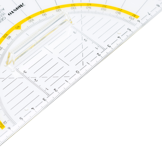 Geo-Dreieck® mit Griff, Plexiglas®, 225 mm
