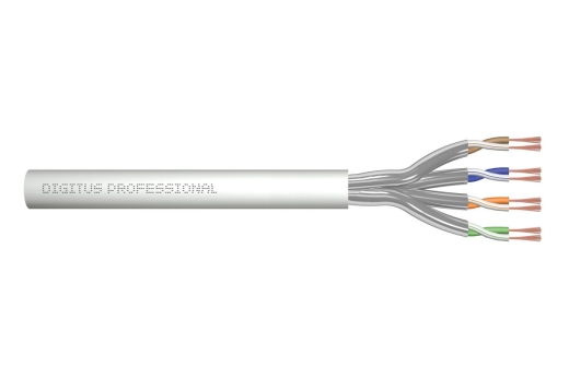 DIGITUS CAT 6A U/FTP Twisted Pair Roh-Patchkabel, 100m,grau