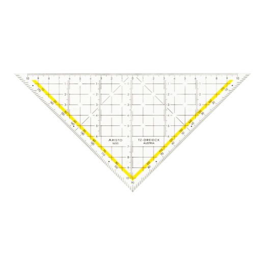 Zeichendreieck TZ-Dreieck®, Plexiglas® ohne Griff, 225 mm, glasklar