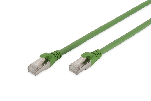 DIGITUS CAT 6A S/FTP Patchkabel, PUR (TPU), 3m, grün