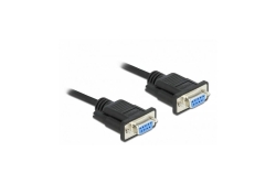 DELOCK Seriell Kabel RS-232 D-Sub9 Bu>Bu Nullmodem 1.0m
