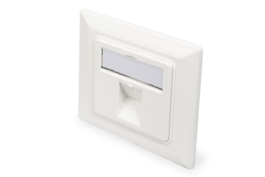 DIGITUS Leerdose Keystone Module,1xRahmen 80x80mm+Zentralp.