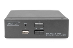 DIGITUS KVM-Switch, 2-Port, Single-Display, 4K, HDMI