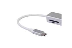 Equip Adapter USB-C->HDMI/2xUSB3.0/SD/TF 4K/ 30Hz 0.15m Alu.