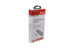 Equip Adapter USB-C->HDMI/2xUSB3.0/SD/TF 4K/ 30Hz 0.15m Alu.