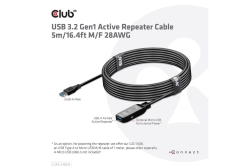 Club3D USB 3.2 A Verlängerungskabel 5m aktiv 5 Gbps St/Bu retail