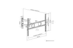 Equip Wandhalterung 37-70/1TFT gelenkig 4Gelenke 35Kg sw retail