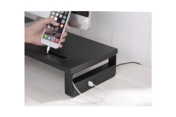 Equip Monitortischerhöhung 3xUSB2.0/Handyhalter 15Kg schwarz retail