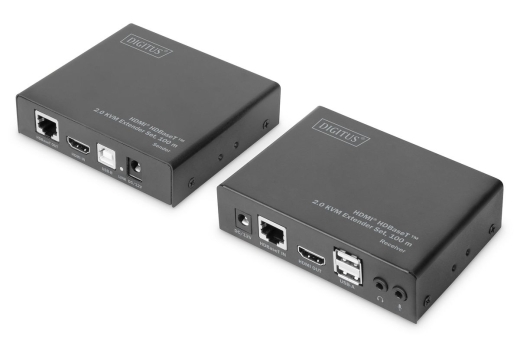 DIGITUS HDMI HDBaseT 2.0 KVM Extender Set, 100 m