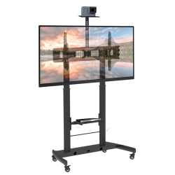 Techly TV Wagen für LCD LED TV 52-110 mit 2 Ablagen 1/2