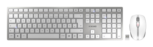 CHERRY DW9100 Wireless SLIM Maus&Tastatur DE weiß/silber