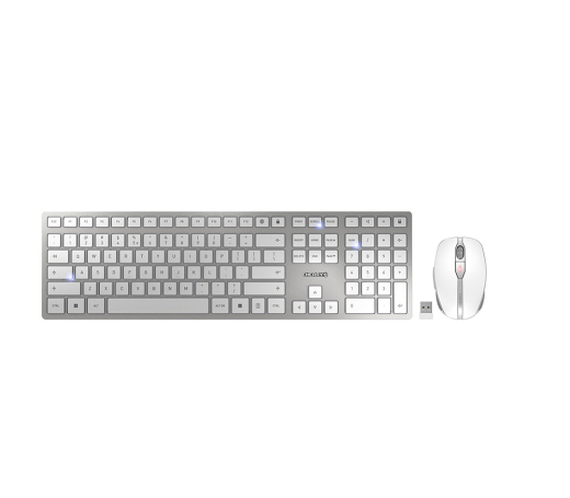 CHERRY DW9100 Wireless SLIM Maus&Tastatur EU weiß/silber