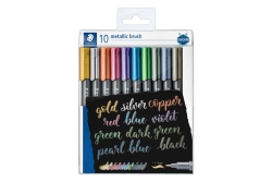 STAEDTLER Marker Metallic brush 10 Stück im Etui, 1-6mm
