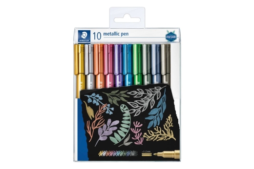 STAEDTLER Marker Metallic 10 Stück im Etui, 1-2mm