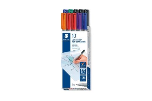 STAEDTLER Universalstift Lumocolor F non-perm 10St,Faltschac