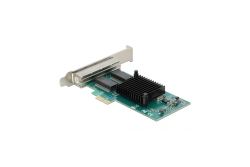 DELOCK PCI Express x1 Karte 4x RJ45 Gigabit LAN i350