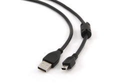 gembird USB-Kabel 2.0 auf Mini-USB-Stecker schwarz 1,8m