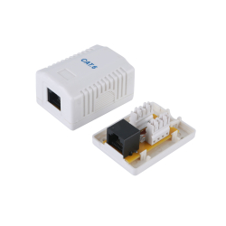 Equip Aufputzdose Cat6 1-Port RJ45 UTP RAL 9010 ws...