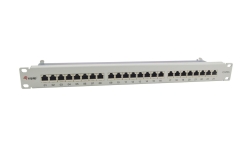 Equip 19 Patchpanel 24xRJ45 Cat6a FTP 1U 500MHz RAL7035