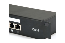 Equip 19 Patchpanel 16xRJ45 Cat6 FTP 1U 250MHz RAL9005