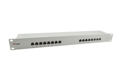 Equip 19 Patchpanel 16xRJ45 Cat6 FTP 1U 250MHz RAL7035