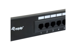 Equip 19 Patchpanel 16xRJ45 Cat5e UTP 1U 100MHz RAL9005