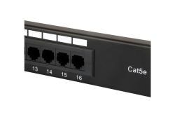 Equip 19 Patchpanel 16xRJ45 Cat5e UTP 1U 100MHz RAL9005