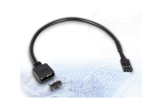 Inter-Tech Adapter 1x 3pin 5V RGB -> 1x VDG-Anschluss, 20cm retail