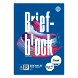 Briefblock - A5, 50 Blatt, 70 g/qm, 10 mm liniert
