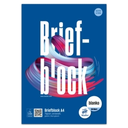 Briefblock - A4, 50 Blatt, 70 g/qm, blanko, 2-fach Lochung