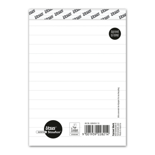 Notizblock - A6, 48 Blatt, 60 g/qm, liniert