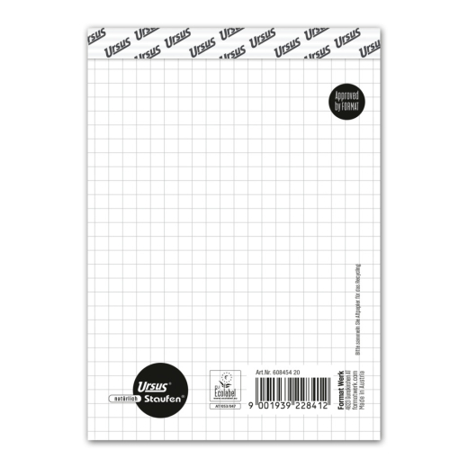 Notizblock - A6, 48 Blatt, 60 g/qm, kariert