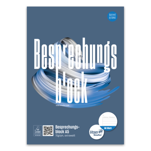 Besprechungsnotiz - A5, 50 Blatt, 70 g/qm