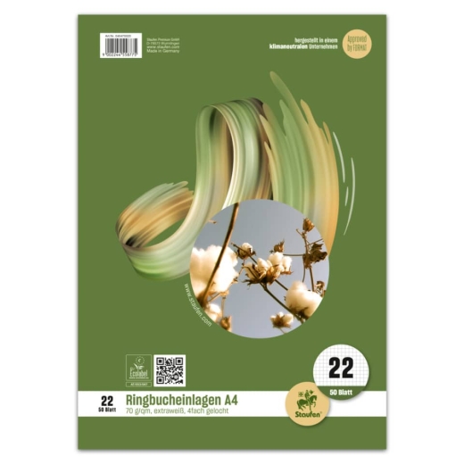 Ringbucheinlage - LIN22, A4, 50 Blatt, 70 g/qm, kariert