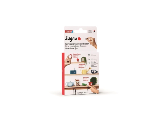 tesa Sugru formbar Allzwckkleb 3er schw./weiss/gr eng. Vers.