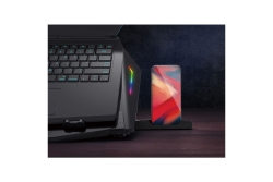 CONCEPTRONIC 2-Fan USB-A2.0 Laptop-Kühlpad 40Kg RGB 17 sw